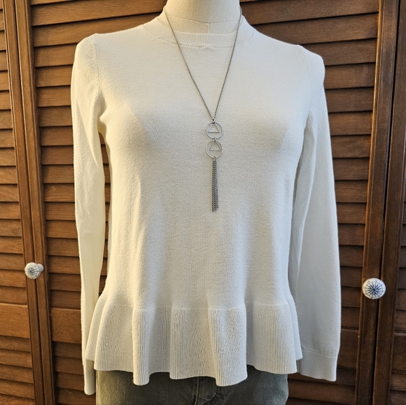 Ann Taylor Peplum Hem Knit Top (SP) - Picture 1 of 6